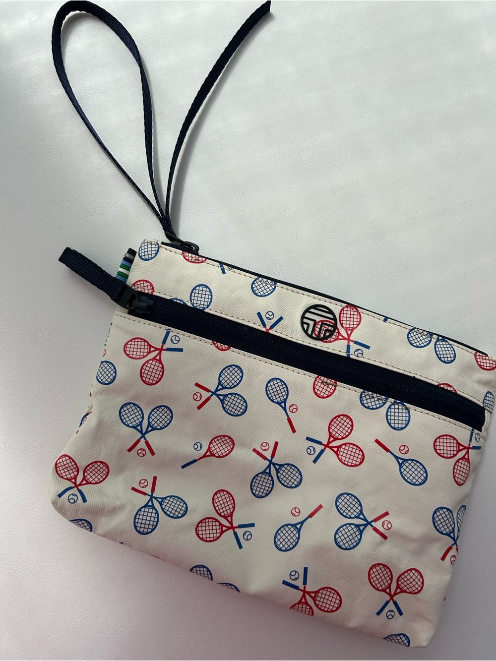 Tory Burch Sport tennis themed pouch bag wristlet